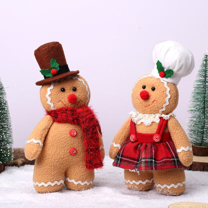 Gingerbread Man Doll Christmas, Plush Leg Dolls Xmas Tree Ornaments, New Year Kids Gift, Decorations for Home Party
