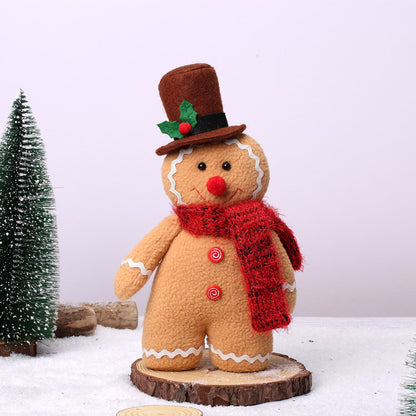 Gingerbread Man Doll Christmas, Plush Leg Dolls Xmas Tree Ornaments, New Year Kids Gift, Decorations for Home Party