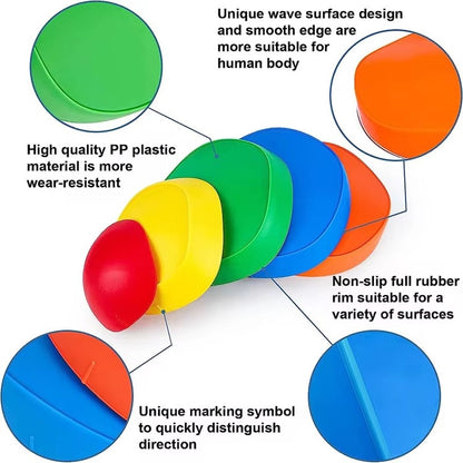 Kids Balance Stepping Stones Set Sensory Outdoor Toy for Active Play and Coordination Training
