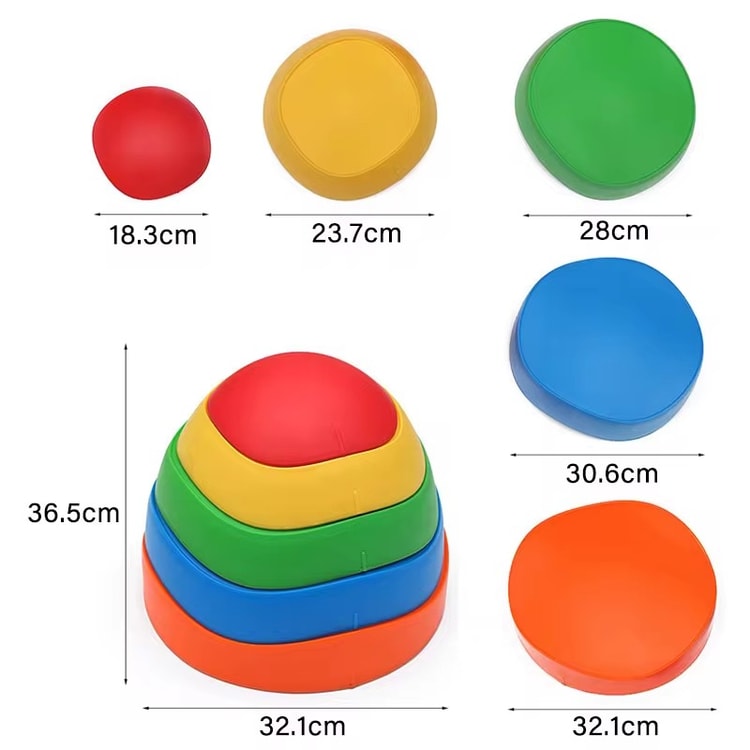 Kids Balance Stepping Stones Set Sensory Outdoor Toy for Active Play and Coordination Training