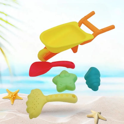 Kids Beach Sand Play Set with Molds and Shovel Outdoor Toy Kit for Summer and Snow Fun