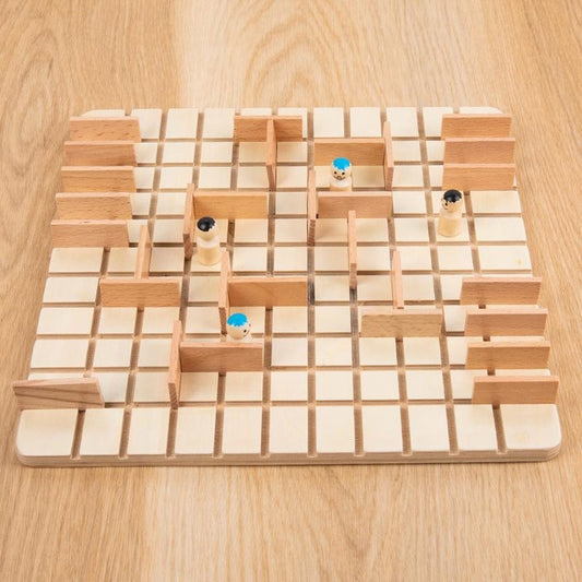 Wooden Toy Chessboard Games Puzzle, Two-Person Battle Game for Parent-Child Interaction, Funny Chase and Intercept Gifts