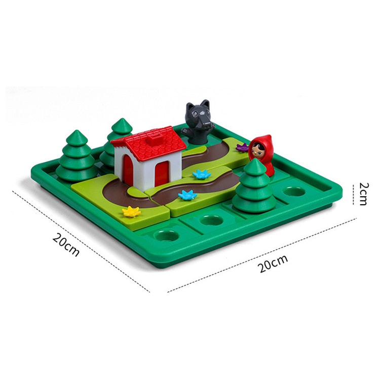 Educational Logic Game for Kids, Little Red Riding Hood Hide & Seek Board Game, Brain Teaser Puzzle for Skill Building