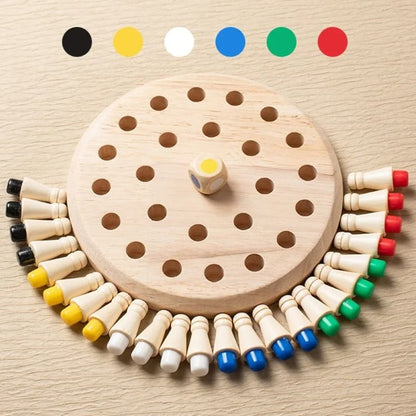 Wooden Memory Match Stick Board Game Montessori Educational Puzzle for Kids and Family