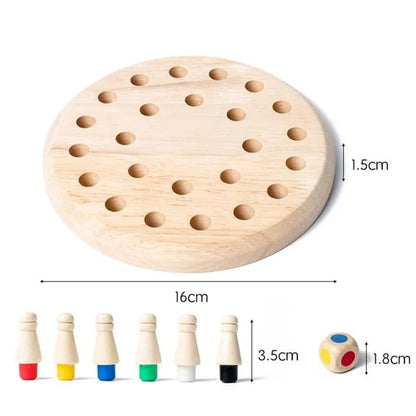 Wooden Memory Match Stick Board Game Montessori Educational Puzzle for Kids and Family