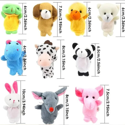 Cartoon Finger Puppets for Kids – Plush Hand Doll Educational Toy