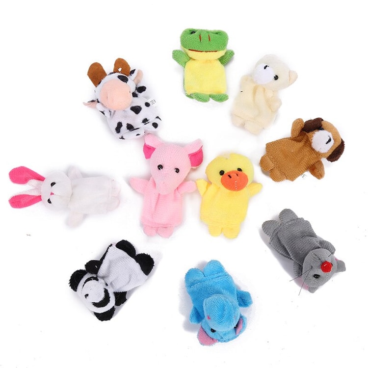 Cartoon Finger Puppets for Kids – Plush Hand Doll Educational Toy