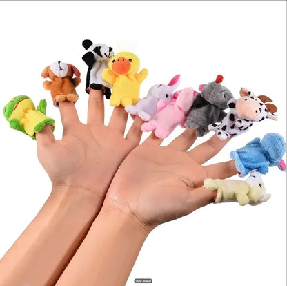 Cartoon Finger Puppets for Kids – Plush Hand Doll Educational Toy