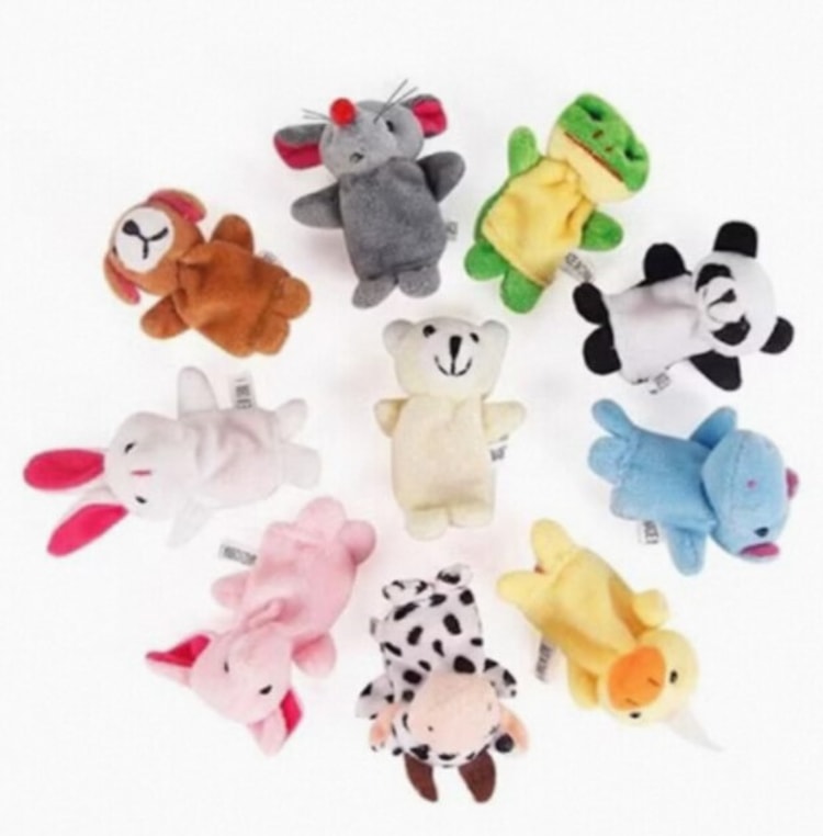 Cartoon Finger Puppets for Kids – Plush Hand Doll Educational Toy