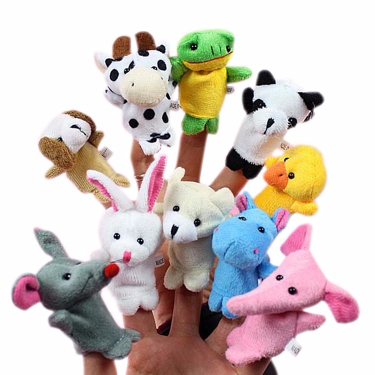 Cartoon Finger Puppets for Kids – Plush Hand Doll Educational Toy